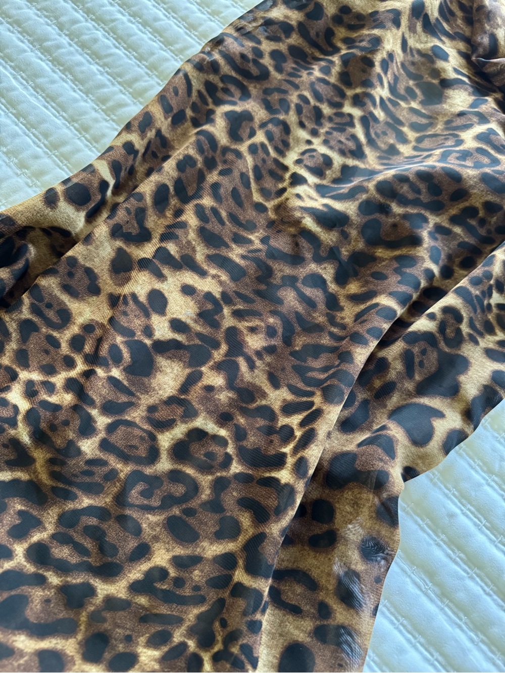 Milk + Honey Chiffon Cowl Neck Maxi Dress - Leopard Print (Small) - Picture 3 of 5